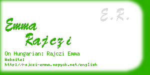 emma rajczi business card